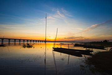 sunset and bridge
