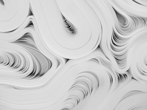 Folded Reams Of White Paper