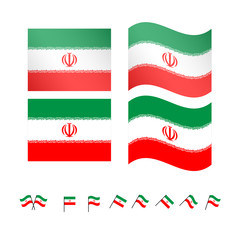 Iran Flags EPS10