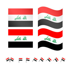 Iraq Flags EPS10