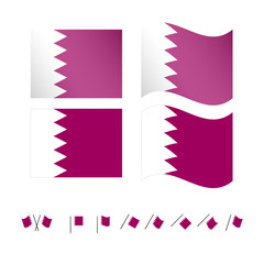 Qatar Flags EPS10