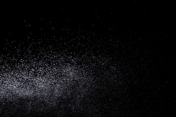 Drops of water on a black background. Texture.