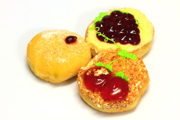 Colorful donut on white background