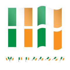 Ireland Flags EPS 10