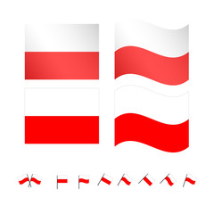 Poland Flags EPS 10