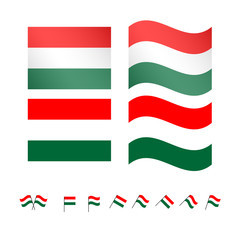 Hungary Flags EPS 10