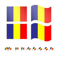 Romania Flags EPS 10