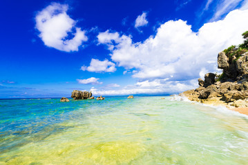 Sea, coast, landscape. Okinawa, Japan, Asia.
