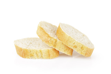 three french baguette slices