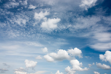 clouds in the blue sky