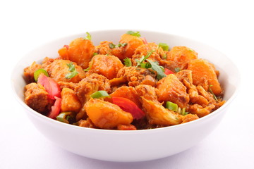 North Indian vegetable curry dish -Aloo Gobi,with potatoes and cauliflower