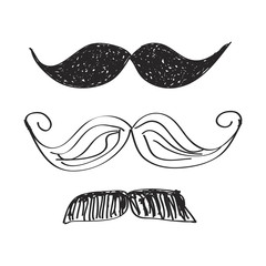 Simple doodle of a moustache - 89686277