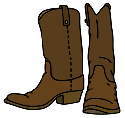 Jackboots / hand drawing, vector illustration