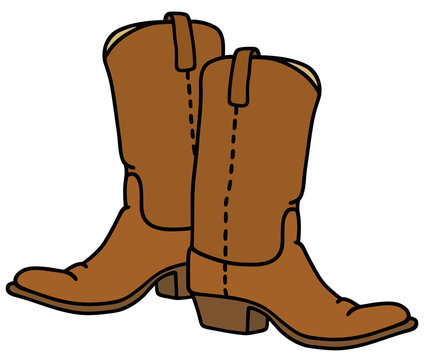 Top boots / hand drawing, vector illustration
