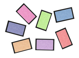 Fototapeta premium set of pastel eyeshadows isolated on white background