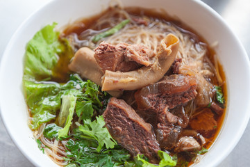 Beef noodles braised taste delicious