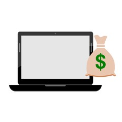Profit from online sales through a laptop