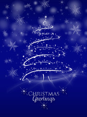 Merry Christmas tree greeting card