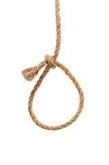 hemp rope isolated on a white background