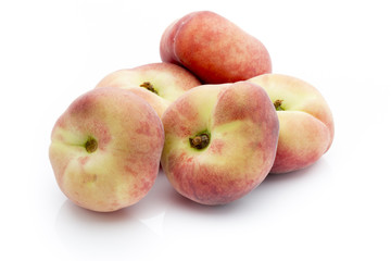 Peach on the white isolatd background.