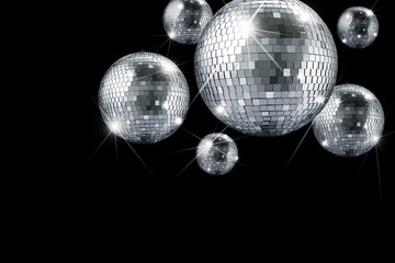 Fototapeta na wymiar Party lights disco mirror ball with background 