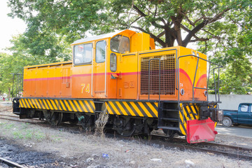 The locomotive for repair railrode track