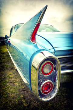 Old American Car In Vintage Style