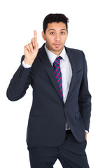 Handsome man doing different expressions in different sets of clothes: idea