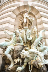 Fountain in the Hofburg in Vienna.