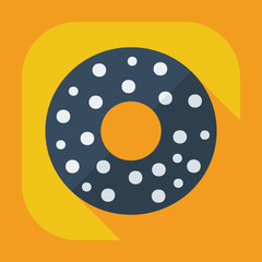 Flat modern design with shadow icons donut