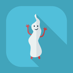 Flat modern design with shadow icons turd, faeces