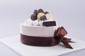 cake, birthday Ice-cream cake on the background