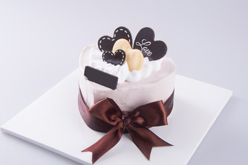 cake, birthday Ice-cream cake on the background