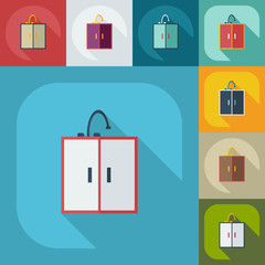 Flat modern design with shadow icons cabinet sink