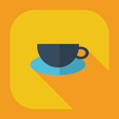 Flat modern design with shadow icons cup
