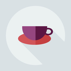 Flat modern design with shadow icons cup