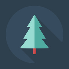 Fototapeta premium Flat modern design with shadow icons Christmas tree