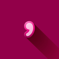 Volume icons symbol: comma