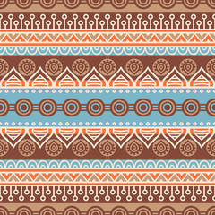 Ethnic floral seamless pattern