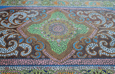 Mosaic tiled floor
