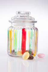 jar. crystal jar on a background.