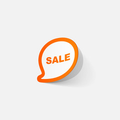 paper sticker: symbol sale
