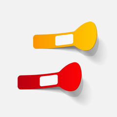 Realistic paper sticker: brush for makeup