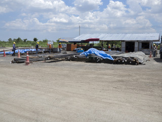 Construction Site of a Bicycle Track around the Suvarnabhumi International Airport