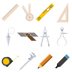 Set of measure tools icons