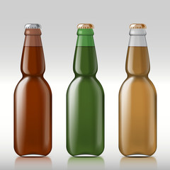 Glass beer bottle. 