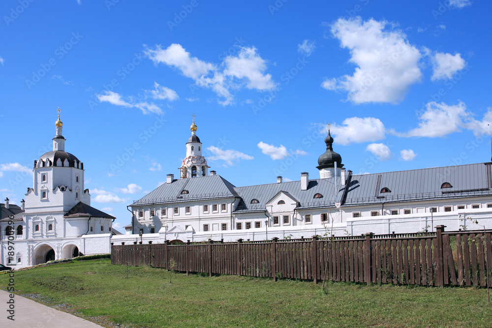 Wall mural old russian orthodox abbey