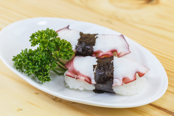 Traditional japanese food, Ika (Squid) maki