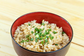 Traditional japanese food, Garic fried with rice