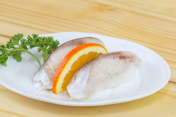 Traditional japanese food, Sushi Saba fish